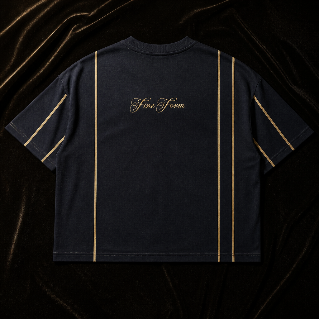 Navy Pinstripe Heavyweight Tee