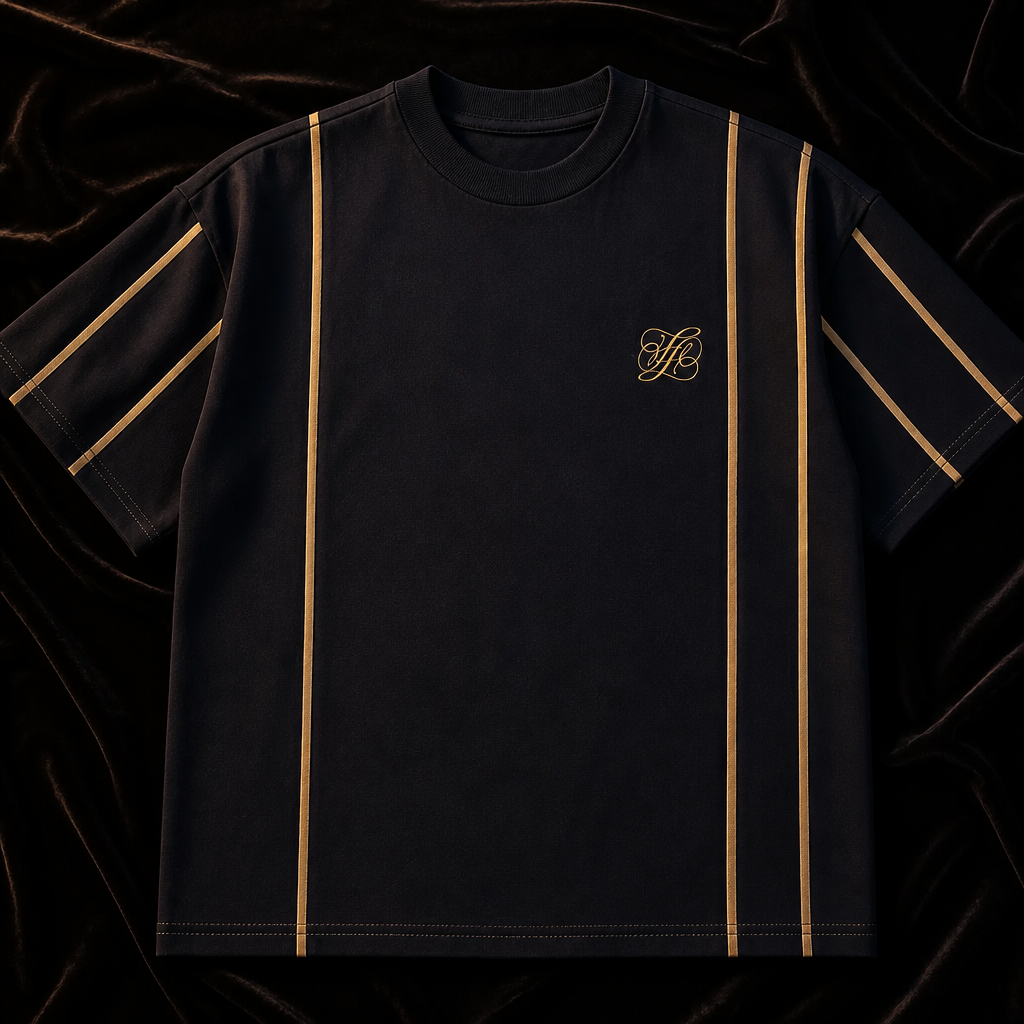 Navy Pinstripe Heavyweight Tee